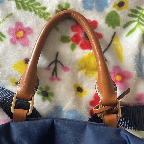 Tory Burch Blue Draw String Backpack - Picture 2 of 13